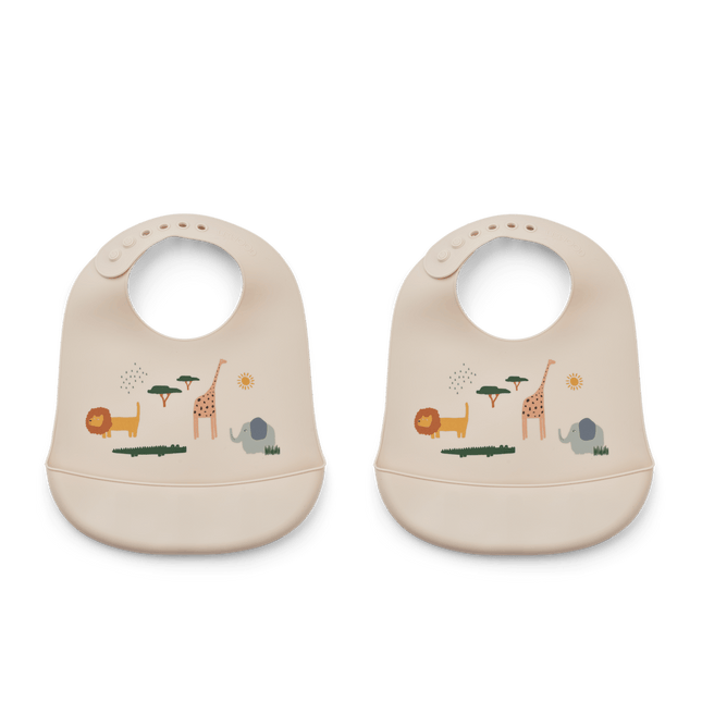 Liewood Slabbetje Tilda Safari Sandy 2St koop je bij Babywinkel
