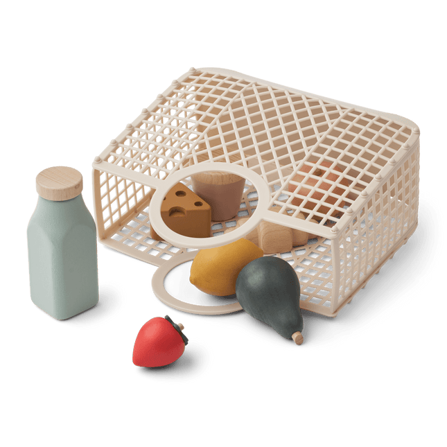 Liewood Speelgoedwinkeltje Florin Play Food & Grocery Basket Sandy Multi Mix koop je bij Babywinkel