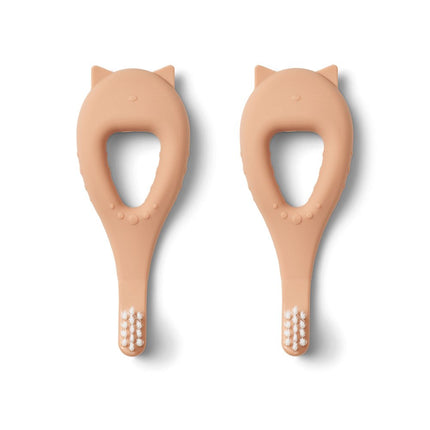 Liewood Tandenborstel Janelle Cat Tuscany Rose 2St koop je bij Babywinkel