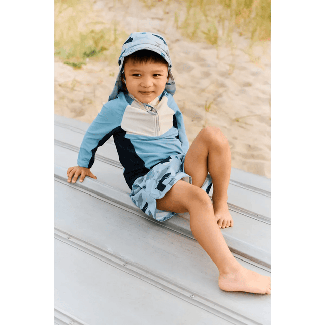 Liewood Zonnehoedje Baby Shark / Dove Blue koop je bij Babywinkel