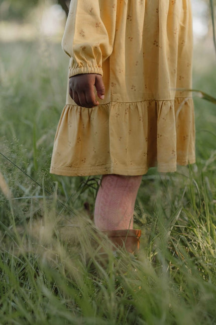 Little Dutch Baby Jurkje Lange Mouwen Warm Yellow Blooming Flower koop je bij Babywinkel