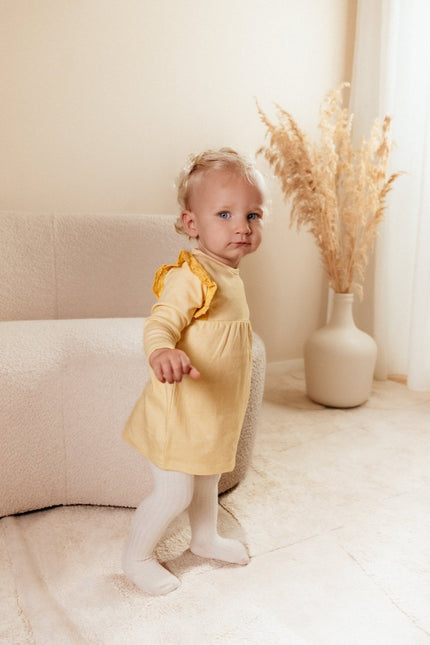 Little Dutch Baby Jurkje Warm Yellow Check Lange Mouw koop je bij Babywinkel