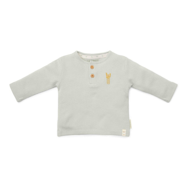 Little Dutch Baby Shirt Lange Mouw Wafel Soft Green koop je bij Babywinkel