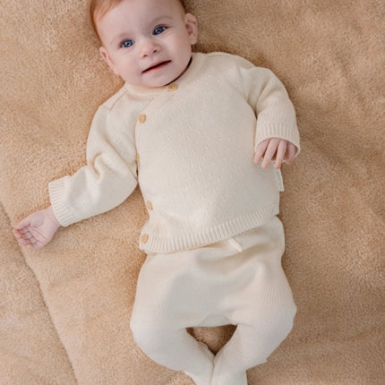 Little Dutch Baby Vestje Overslag Off White koop je bij Babywinkel