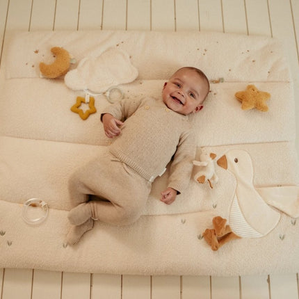 Little Dutch Baby Vestje Overslag Soft Beige Melee koop je bij Babywinkel