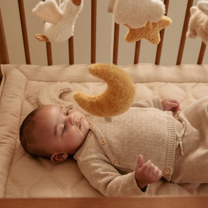 Little Dutch Baby Vestje Overslag Soft Beige Melee koop je bij Babywinkel