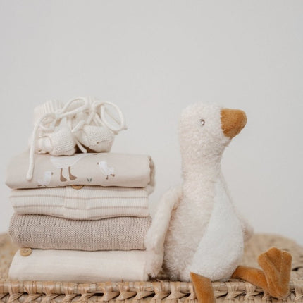 Little Dutch Baby Vestje Overslag Soft Beige Melee koop je bij Babywinkel