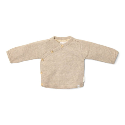 Little Dutch Baby Vestje Overslag Soft Beige Melee koop je bij Babywinkel