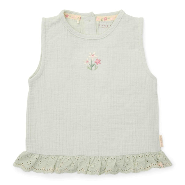 Little Dutch Babyblouse Fairy Mint Mouwloos koop je bij Babywinkel