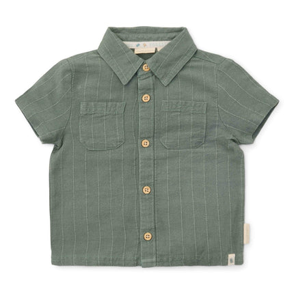 Little Dutch Babyblouse Forest Green Korte Mouw koop je bij Babywinkel