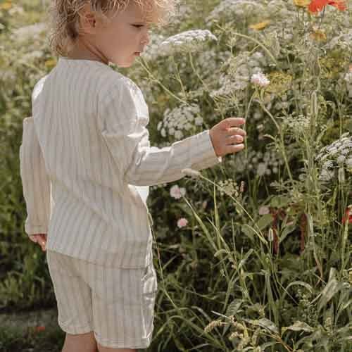 Little Dutch Babyblouse Forest Green Stripe Lange Mouw koop je bij Babywinkel