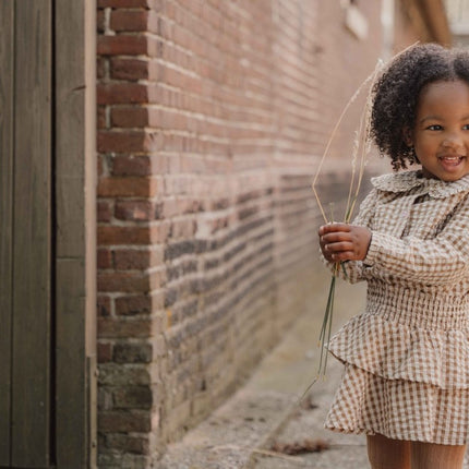 Little Dutch Babyblouse Winter Brown Check Girls koop je bij Babywinkel