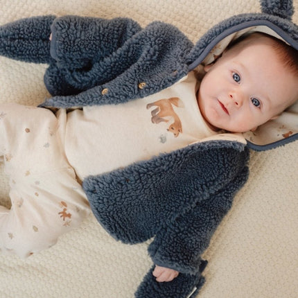 Little Dutch Babyslofjes Teddy Stone Blue koop je bij Babywinkel