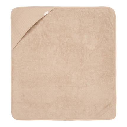Little Dutch Badcape Baby Pure Beige 75X75cm koop je bij Babywinkel