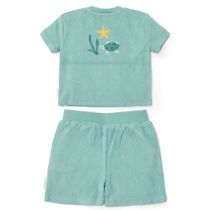 Little Dutch Kleding Set Seashells And Stripes Surf Blue koop je bij Babywinkel