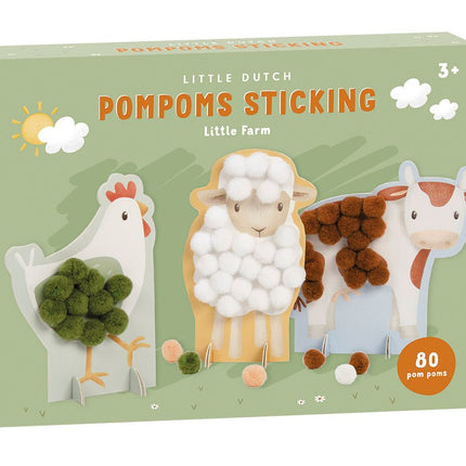 Little Dutch Knutselpakket Little Farm Pompom Bolletjes koop je bij Babywinkel
