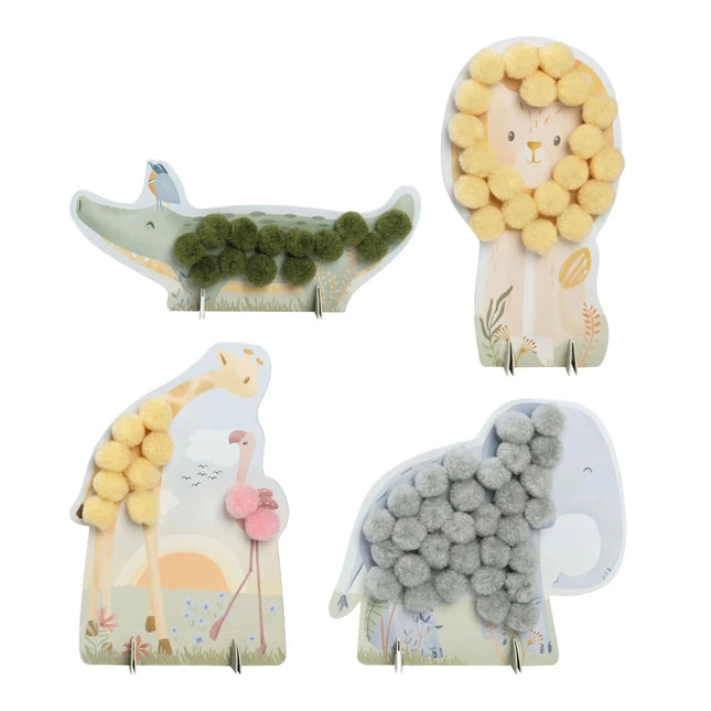 Little Dutch Knutselpakket Pompons Safari Friends koop je bij Babywinkel