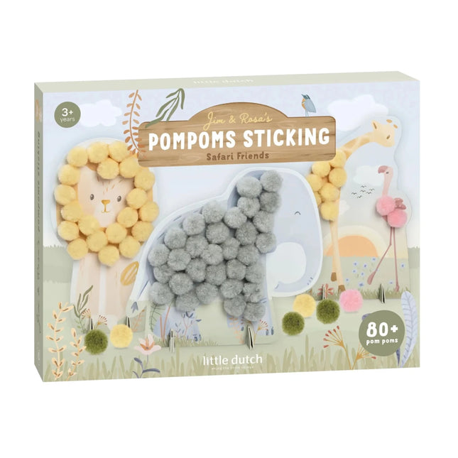 Little Dutch Knutselpakket Pompons Safari Friends koop je bij Babywinkel