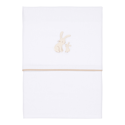 Little Dutch Ledikantlaken Baby Bunny Wit Geborduurd koop je bij Babywinkel