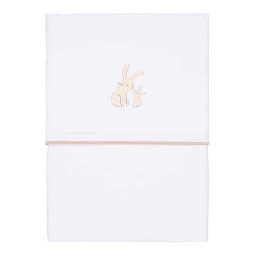 Little Dutch Ledikantlaken Baby Bunny Wit Geborduurd koop je bij Babywinkel