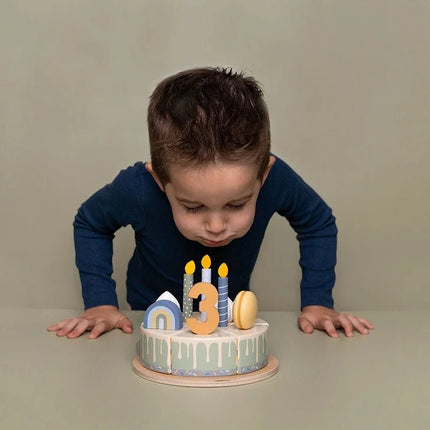 Little Dutch Speelgoed Taart Blauw koop je bij Babywinkel