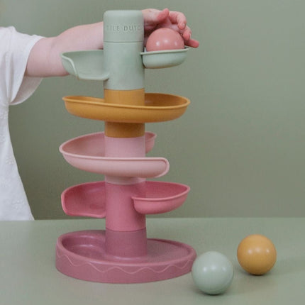 Little Dutch Stapeltoren Roze met Ballen koop je bij Babywinkel