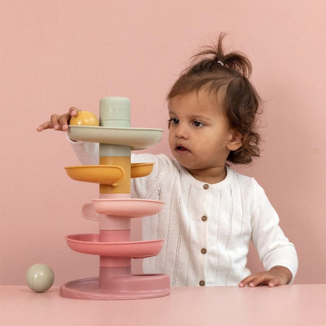 Little Dutch Stapeltoren Roze met Ballen koop je bij Babywinkel