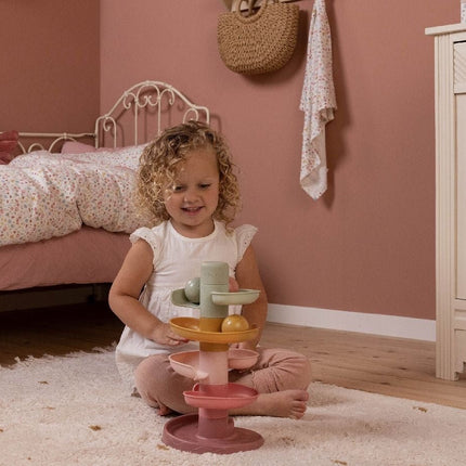Little Dutch Stapeltoren Roze met Ballen koop je bij Babywinkel