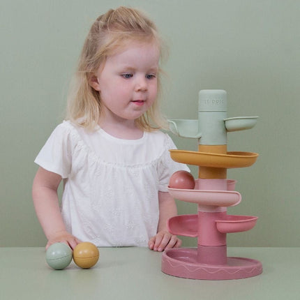 Little Dutch Stapeltoren Roze met Ballen koop je bij Babywinkel
