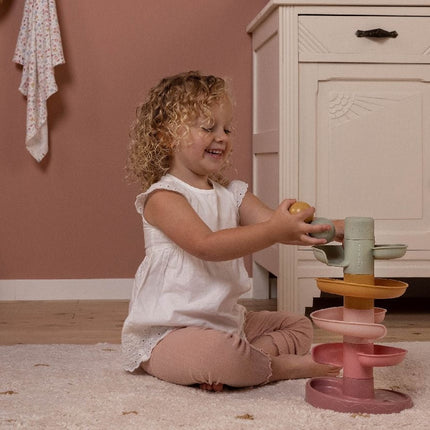 Little Dutch Stapeltoren Roze met Ballen koop je bij Babywinkel