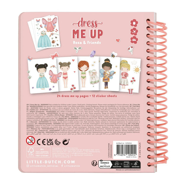 Little Dutch Stickerboek Aankleedboek Rosa En Friends koop je bij Babywinkel