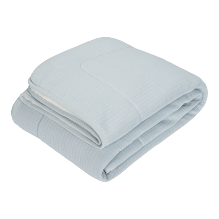 Little Dutch Wiegdeken Pure Soft Blue koop je bij Babywinkel