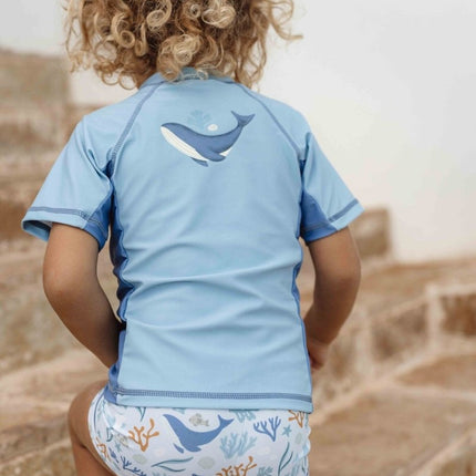 Little Dutch Zwemshirt Kind Korte Mouwen Blue Whale koop je bij Babywinkel
