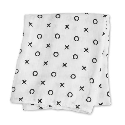 Lulujo Hydrofiele Doek Met Muts En Sticker Hugs & Kisses koop je bij Babywinkel