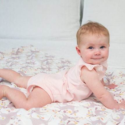Lulujo Hydrofiele Doek Modern Unicorn Katoen 120x120cm koop je bij Babywinkel