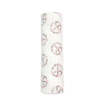Lulujo Hydrofiele Doek Peace 120x120cm koop je bij Babywinkel