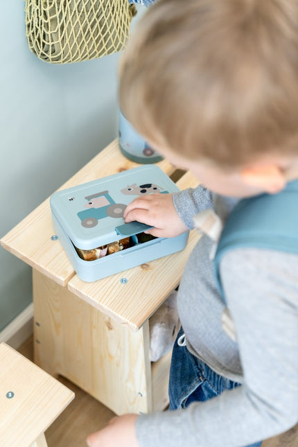Done by Deer Lunchtrommel Blue Tiny Farm koop je bij Babywinkel