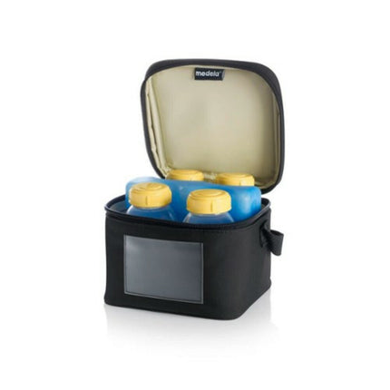 Medela Koeltas 4 Bewaarflesjes + Koelelement koop je bij Babywinkel