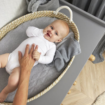Meyco Aankleedkussenhoes Diamond Grijs Melange koop je bij Babywinkel