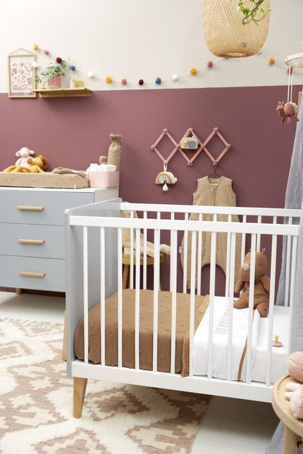 Meyco Aankleedkussenhoes Rib Mini Spot Toffee Melange 50X70cm koop je bij Babywinkel