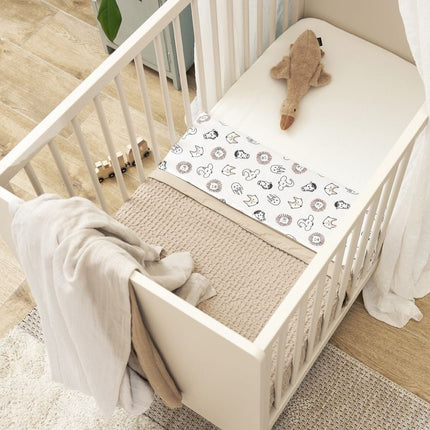 Meyco Baby Waffle Cotton Ledikant Deken Sand 75x100cm koop je bij Babywinkel