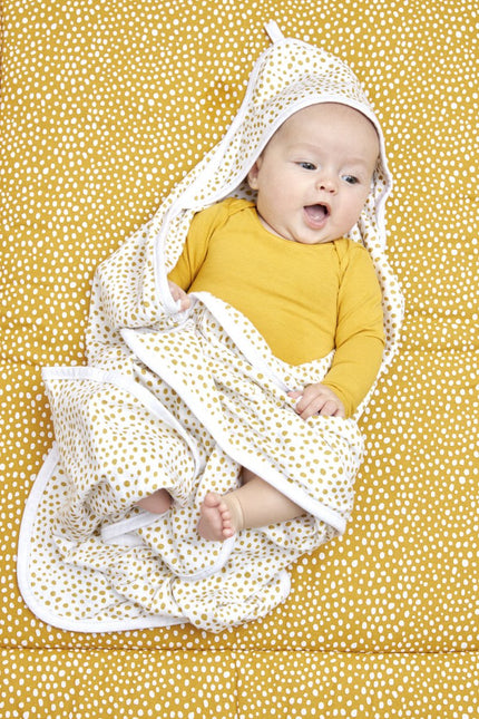 Meyco Badcape Baby 2St Basic Jersey Cheetah Honey Gold koop je bij Babywinkel