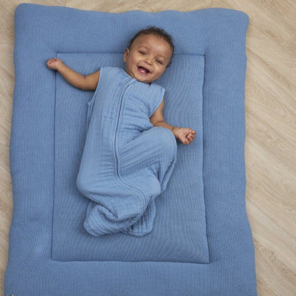 Meyco Boxkleed Mini Relief Denim Gots koop je bij Babywinkel