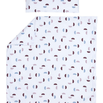 Meyco Dekbedovertrek Met Kussensloop Shapes Lilac 120X150 cm koop je bij Babywinkel