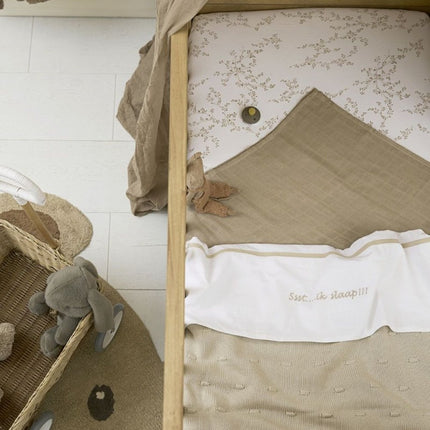 Meyco Hoeslaken Branches Co - Sleeper Sand 50X90cm koop je bij Babywinkel