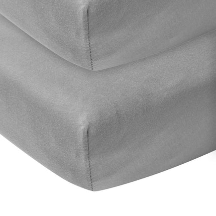 Meyco Hoeslaken Jersey 2St 50X90 Grijs koop je bij Babywinkel