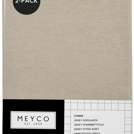 Meyco Hoeslaken Jersey 2St 50X90 Sand koop je bij Babywinkel