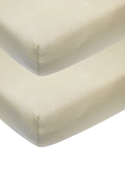 Meyco Hoeslaken Jersey 2St 70X140/150 Sand koop je bij Babywinkel
