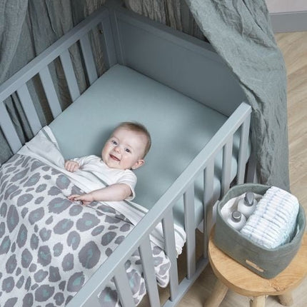 Meyco Hoeslaken Jersey Stone Green 70x140/150 cm 2st koop je bij Babywinkel