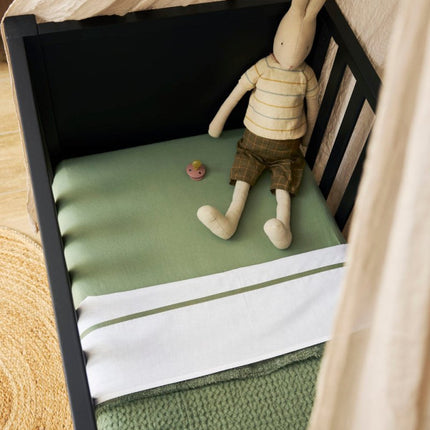 Meyco Hoeslaken Ledikant Olive Green 60X120cm koop je bij Babywinkel